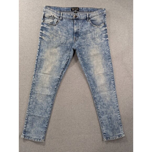 Southpole Other - Southpole Jeans Mens SZ 42x32 Blue Acid Wash Flex Slim Straight Whiskers Stretch